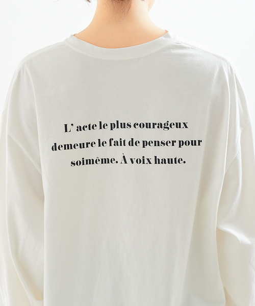 abahouse mavie（アバハウスマヴィ）の「バックロゴロンＴ（Tシャツ/カットソー・レディース・ホワイト/グレイッシュベージュ・フリー）」の22枚目の写真