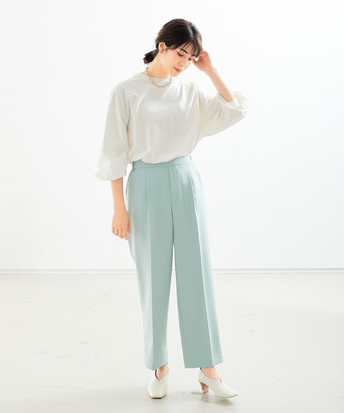abahouse mavie（アバハウスマヴィ）の「バックロゴロンＴ（Tシャツ/カットソー・レディース・ホワイト/グレイッシュベージュ・フリー）」の8枚目の写真