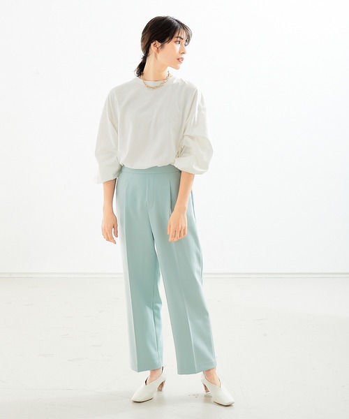 abahouse mavie（アバハウスマヴィ）の「バックロゴロンＴ（Tシャツ/カットソー・レディース・ホワイト/グレイッシュベージュ・フリー）」の9枚目の写真