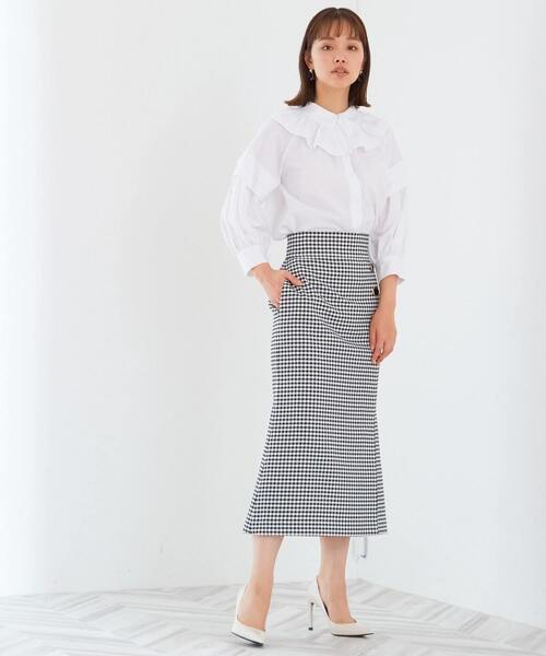 Tiara(ティアラ)の「フリル襟シャツ(シャツ/ブラウス・レディース・ホワイト/ブラック・FREE)」の4枚目の写真