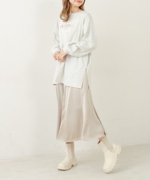 OLIVE des OLIVE（オリーブデオリーブ）の「サテンマーメイドスカート（スカート・レディース・ピンク/ベージュ/アイボリー・FREE）」の4枚目の写真