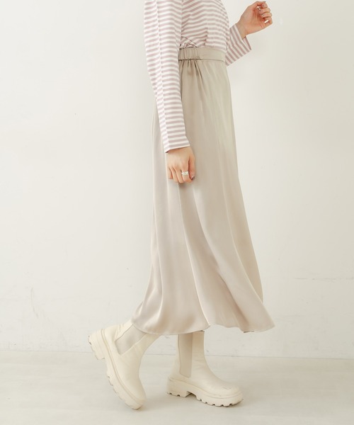 OLIVE des OLIVE（オリーブデオリーブ）の「サテンマーメイドスカート（スカート・レディース・ピンク/ベージュ/アイボリー・FREE）」の8枚目の写真