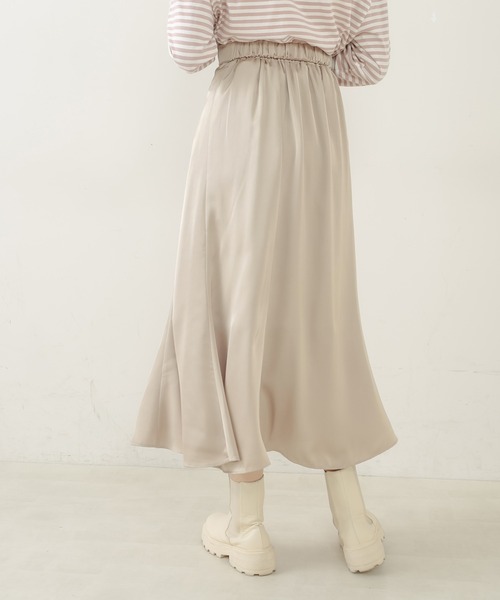 OLIVE des OLIVE（オリーブデオリーブ）の「サテンマーメイドスカート（スカート・レディース・ピンク/ベージュ/アイボリー・FREE）」の9枚目の写真