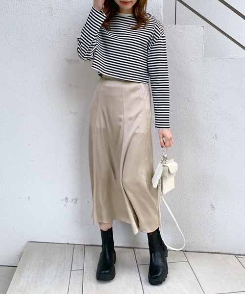 OLIVE des OLIVE（オリーブデオリーブ）の「サテンマーメイドスカート（スカート・レディース・ピンク/ベージュ/アイボリー・FREE）」の10枚目の写真