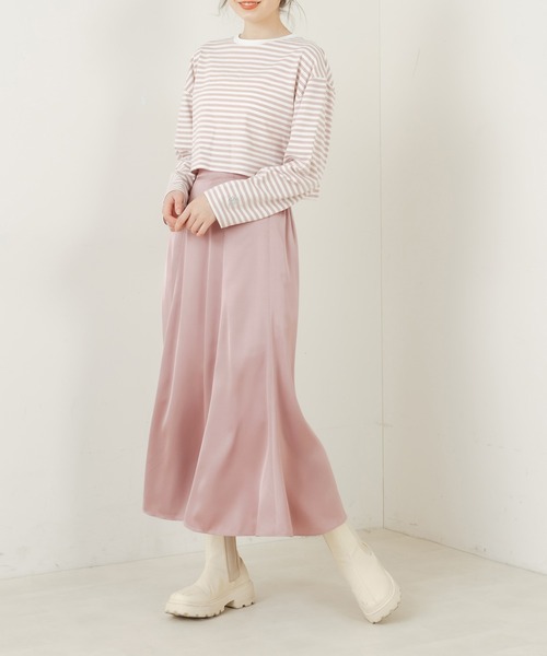 OLIVE des OLIVE（オリーブデオリーブ）の「サテンマーメイドスカート（スカート・レディース・ピンク/ベージュ/アイボリー・FREE）」の16枚目の写真