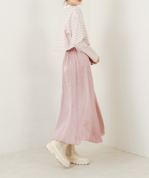 OLIVE des OLIVE（オリーブデオリーブ）の「サテンマーメイドスカート（スカート・レディース・ピンク/ベージュ/アイボリー・FREE）」の17枚目の写真