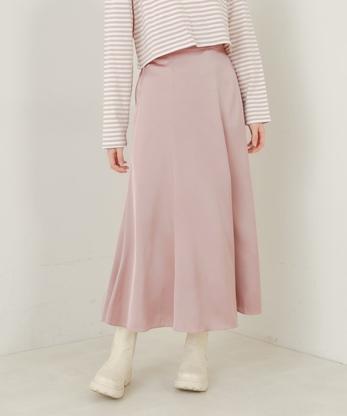 OLIVE des OLIVE（オリーブデオリーブ）の「サテンマーメイドスカート（スカート・レディース・ピンク/ベージュ/アイボリー・FREE）」の19枚目の写真