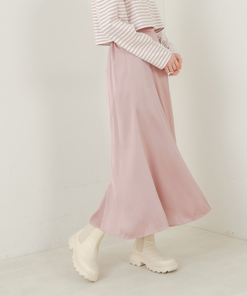 OLIVE des OLIVE（オリーブデオリーブ）の「サテンマーメイドスカート（スカート・レディース・ピンク/ベージュ/アイボリー・FREE）」の20枚目の写真