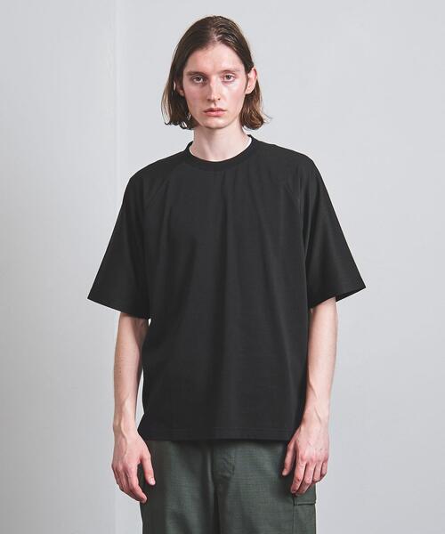 tsuki.s（ツキドットエス）の「＜tsuki.s＞ ラグラン キリカエ クルーネック（Tシャツ/カットソー・メンズ・ブラック/オフホワイト・S/M/L）」の2枚目の写真