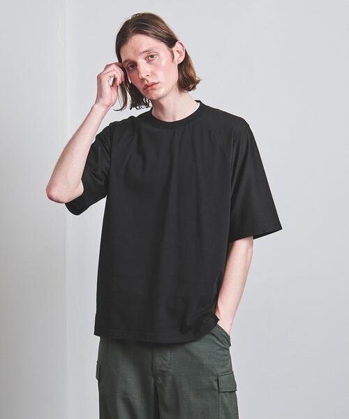 tsuki.s（ツキドットエス）の「＜tsuki.s＞ ラグラン キリカエ クルーネック（Tシャツ/カットソー・メンズ・ブラック/オフホワイト・S/M/L）」の3枚目の写真