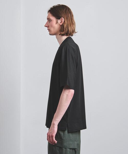 tsuki.s（ツキドットエス）の「＜tsuki.s＞ ラグラン キリカエ クルーネック（Tシャツ/カットソー・メンズ・ブラック/オフホワイト・S/M/L）」の7枚目の写真