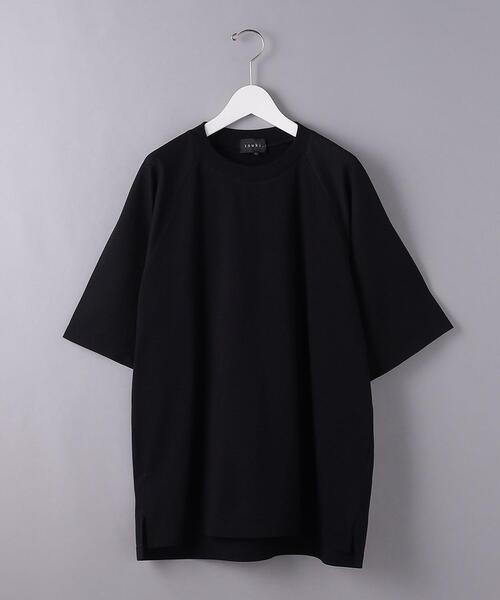 tsuki.s（ツキドットエス）の「＜tsuki.s＞ ラグラン キリカエ クルーネック（Tシャツ/カットソー・メンズ・ブラック/オフホワイト・S/M/L）」の9枚目の写真