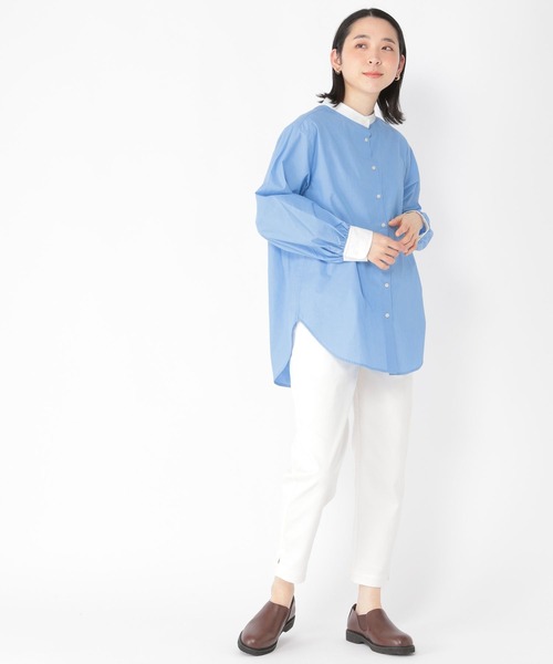 studio CLIP（スタディオクリップ）の「【ストレッチ/しわになりにくい/マシーンウォッシャブル】カジュアルサブリナパンツ[プラスサイズ]（その他パンツ・レディース・ベージュ/ネイビー/ブラウン/オフホワイト/ライトグレー/ブラック・SMALL/MEDIUM/LARGE/X-LARGE/XX-LARGE/XXX-LARGE）」の7枚目の写真