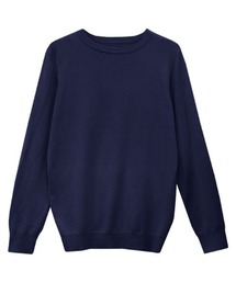 シルクタッチウォッシャブルニット クルーネック