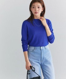 シルクタッチウォッシャブルニット クルーネック