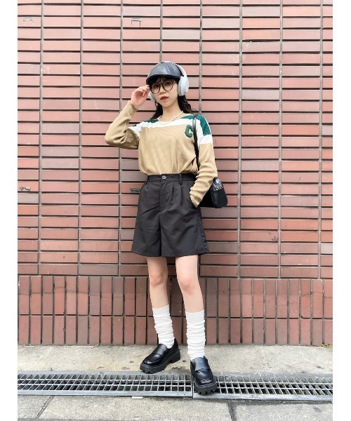 WC（ダブル シー）の「イニシャルワッペン配色ニット（ニット/セーター・レディース・グリーン/ホワイト/ベージュ・FREE）」の21枚目の写真