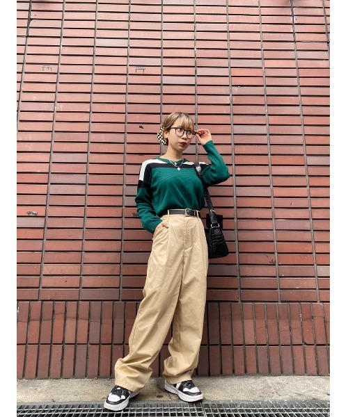 WC（ダブル シー）の「イニシャルワッペン配色ニット（ニット/セーター・レディース・グリーン/ホワイト/ベージュ・FREE）」の14枚目の写真