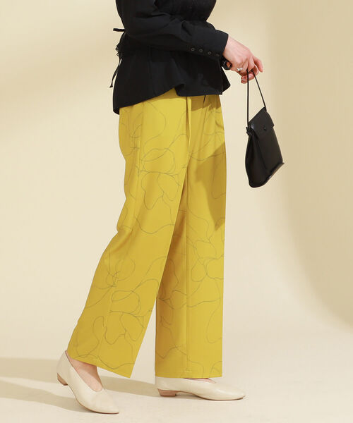 Ray BEAMS（レイビームス）の「Ray BEAMS / ライン プリント パンツ（その他パンツ・レディース・ダークブラウン/イエロー・0/1）」の11枚目の写真