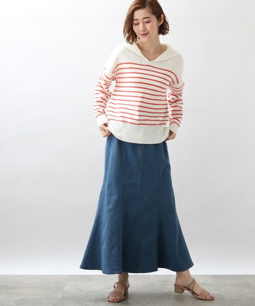 grove（グローブ）の「◆デニムマーメイドスカート（デニムスカート・レディース・ネイビー/ブルー・01/02/03/04）」の9枚目の写真