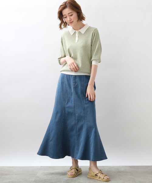 grove（グローブ）の「◆デニムマーメイドスカート（デニムスカート・レディース・ネイビー/ブルー・01/02/03/04）」の15枚目の写真