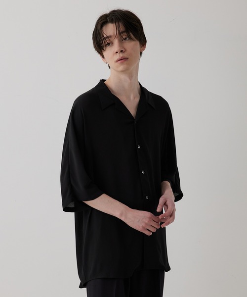 JUNRED（ジュンレッド）の「ドルマンビッグウィローシャツ（シャツ/ブラウス・メンズ・ライトグレー/ブラック/ブルー/ラベンダー・S/M/L）」の18枚目の写真