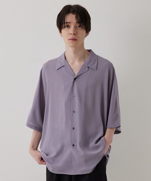 JUNRED（ジュンレッド）の「ドルマンビッグウィローシャツ（シャツ/ブラウス・メンズ・ライトグレー/ブラック/ブルー/ラベンダー・S/M/L）」の12枚目の写真