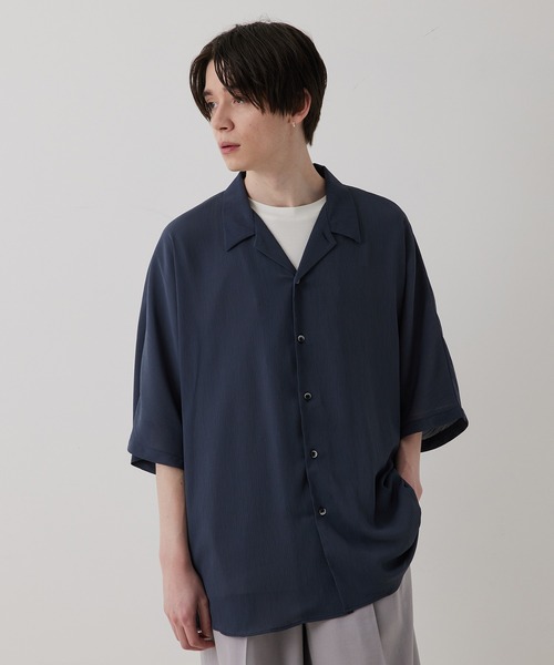 JUNRED（ジュンレッド）の「ドルマンビッグウィローシャツ（シャツ/ブラウス・メンズ・ライトグレー/ブラック/ブルー/ラベンダー・S/M/L）」の19枚目の写真