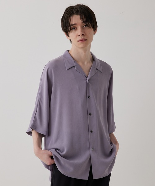 JUNRED（ジュンレッド）の「ドルマンビッグウィローシャツ（シャツ/ブラウス・メンズ・ライトグレー/ブラック/ブルー/ラベンダー・S/M/L）」の6枚目の写真