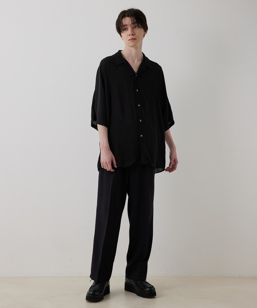 JUNRED（ジュンレッド）の「ドルマンビッグウィローシャツ（シャツ/ブラウス・メンズ・ライトグレー/ブラック/ブルー/ラベンダー・S/M/L）」の9枚目の写真