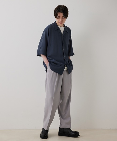 JUNRED（ジュンレッド）の「ドルマンビッグウィローシャツ（シャツ/ブラウス・メンズ・ライトグレー/ブラック/ブルー/ラベンダー・S/M/L）」の20枚目の写真