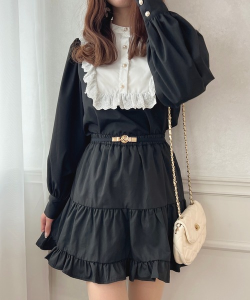 apres jour（アプレジュール）の「ティアードミニスカート【ZOZOTOWN限定アイテム】（スカート・レディース・オフホワイト/ブラック・フリー/X-LARGE）」の11枚目の写真