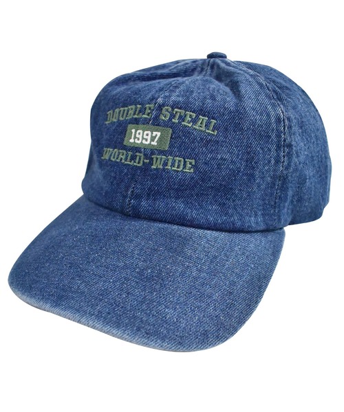 DOUBLE STEAL（ダブルスティール）の「Old School 6 Panel CAP（キャップ・メンズ・ブラック/カーキ/ホワイト×ブルー/ホワイト×ブラック/ブルー系・FREE）」の5枚目の写真