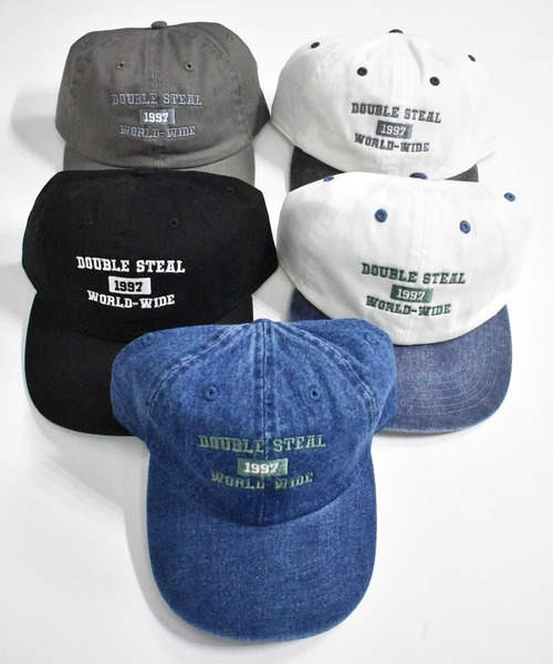 DOUBLE STEAL（ダブルスティール）の「Old School 6 Panel CAP（キャップ・メンズ・ブラック/カーキ/ホワイト×ブルー/ホワイト×ブラック/ブルー系・FREE）」の13枚目の写真
