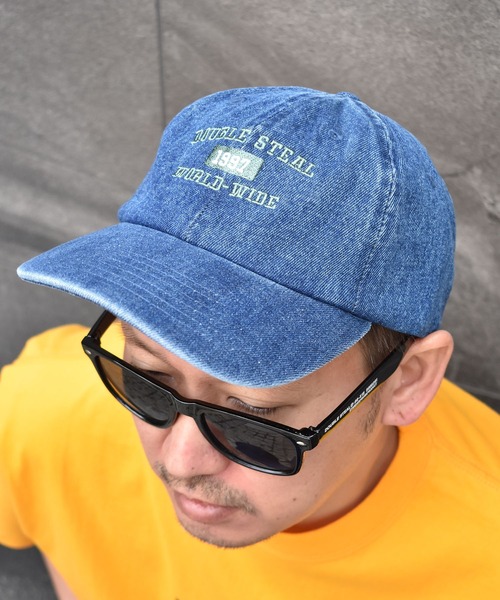 DOUBLE STEAL（ダブルスティール）の「Old School 6 Panel CAP（キャップ・メンズ・ブラック/カーキ/ホワイト×ブルー/ホワイト×ブラック/ブルー系・FREE）」の16枚目の写真