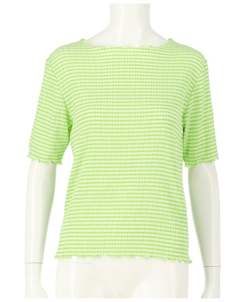 CHILLE（チル）の「ギンガムクルーネックプルオーバー（Tシャツ/カットソー・レディース・パープル/イエロー/グリーン・FREE）」の20枚目の写真