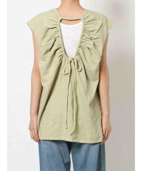 Ungrid（アングリッド）の「バックギャザーデザインTee（Tシャツ/カットソー・レディース・ブラック/オフホワイト/ミント・FREE）」の8枚目の写真