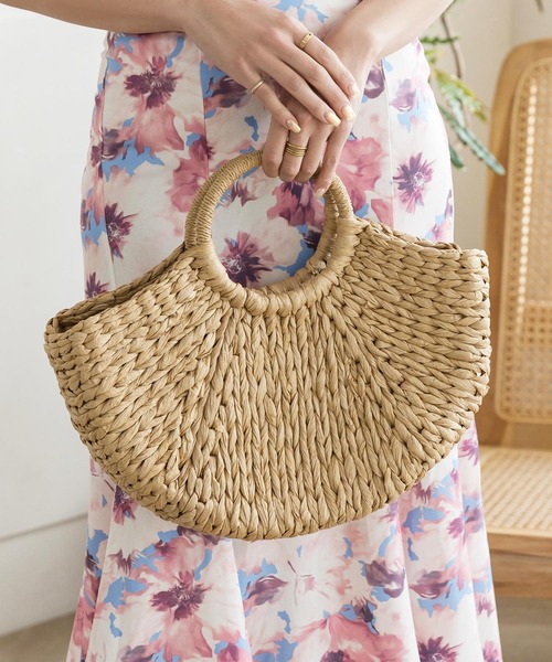 Julia Boutique(ジュリアブティック)の「サークルハンドルかごバッグ/22139(かごバッグ・レディース・ベージュ・ONE)」の1枚目の写真