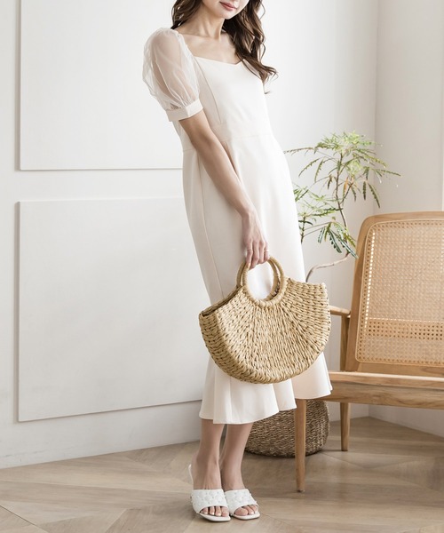 Julia Boutique(ジュリアブティック)の「サークルハンドルかごバッグ/22139(かごバッグ・レディース・ベージュ・ONE)」の4枚目の写真