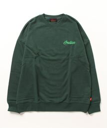 INDIAN（インディアン）の「【INDIAN】刺繍+フロッキー オーバーサイズトレーナー（スウェット）」