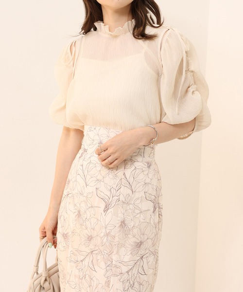 one after another NICE CLAUP(ワンアフターアナザーナイスクラップ)の「肩リボンマルチウェイブラウス(シャツ/ブラウス・レディース・オフホワイト/ブラック/ベージュ系その他/ドット/ベージュ系その他2・FREE)」の16枚目の写真