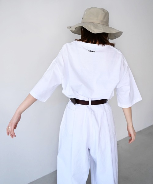 CANAL JEAN（キャナルジーン）の「1975 TOKYO(1975 トーキョー) "TEAM5"ルーズTシャツ（Tシャツ/カットソー・レディース・ホワイト/ブラック・LARGE/X-LARGE）」の18枚目の写真