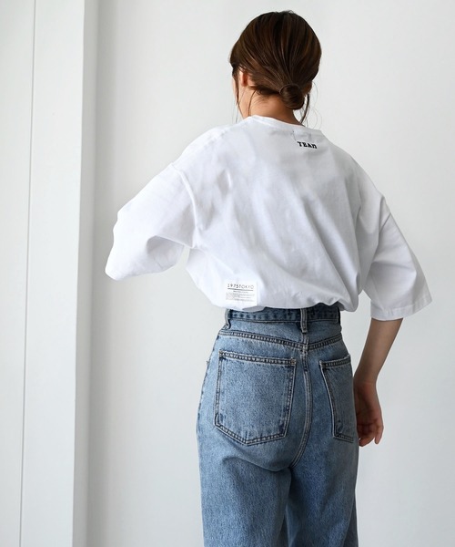 CANAL JEAN（キャナルジーン）の「1975 TOKYO(1975 トーキョー) "TEAM5"ルーズTシャツ（Tシャツ/カットソー・レディース・ホワイト/ブラック・LARGE/X-LARGE）」の21枚目の写真