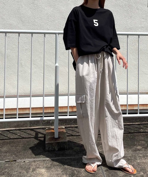 CANAL JEAN（キャナルジーン）の「1975 TOKYO(1975 トーキョー) "TEAM5"ルーズTシャツ（Tシャツ/カットソー・レディース・ホワイト/ブラック・LARGE/X-LARGE）」の22枚目の写真