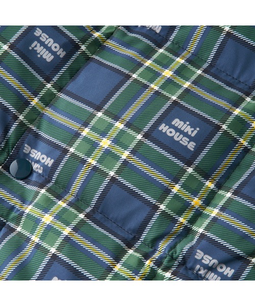 ❤︎新品タグ付きMIKI HOUSE キャリーケープ ネイビーONE SIZE❤︎ レインケープ付きダウンキャリーケープ（抱っこ紐/ベルトカバー