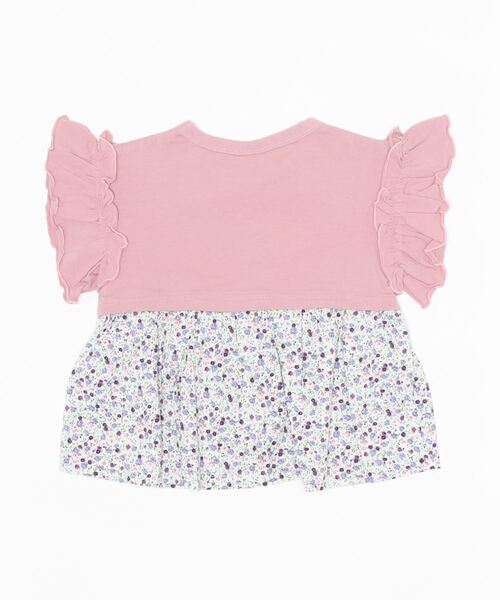 RUGGEDWORKS（ラゲッドワークス）の「袖フリル花柄使い半袖TEE（Tシャツ/カットソー・キッズ・ピンク/キナリ・90/100/120/110/130/140）」の9枚目の写真