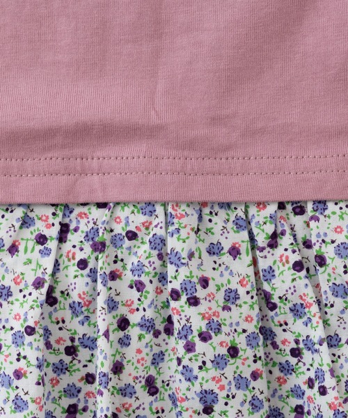 RUGGEDWORKS（ラゲッドワークス）の「袖フリル花柄使い半袖TEE（Tシャツ/カットソー・キッズ・ピンク/キナリ・90/100/120/110/130/140）」の17枚目の写真