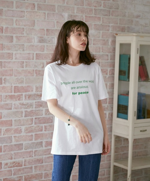 INED CLARO(イネドクラロ)の「【別注アイテム】プリントTシャツ《blueserge》(Tシャツ/カットソー・レディース・ホワイト/ブラック・フリー)」の2枚目の写真