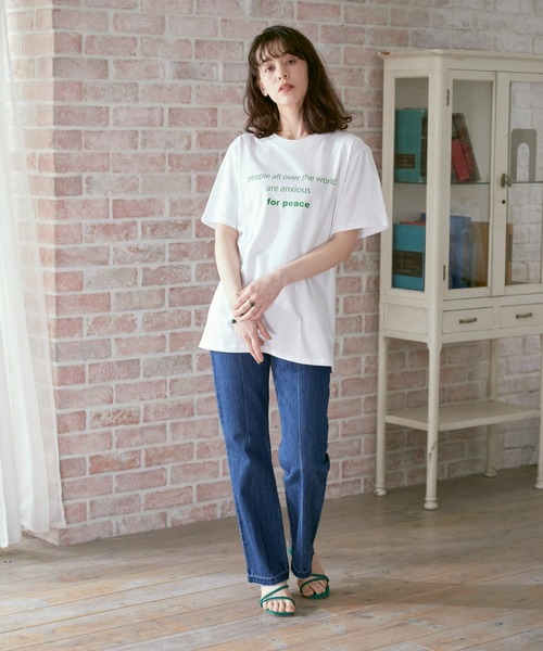 INED CLARO(イネドクラロ)の「【別注アイテム】プリントTシャツ《blueserge》(Tシャツ/カットソー・レディース・ホワイト/ブラック・フリー)」の3枚目の写真