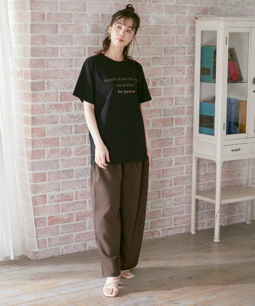 INED CLARO(イネドクラロ)の「【別注アイテム】プリントTシャツ《blueserge》(Tシャツ/カットソー・レディース・ホワイト/ブラック・フリー)」の7枚目の写真