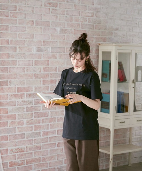 INED CLARO(イネドクラロ)の「【別注アイテム】プリントTシャツ《blueserge》(Tシャツ/カットソー・レディース・ホワイト/ブラック・フリー)」の14枚目の写真